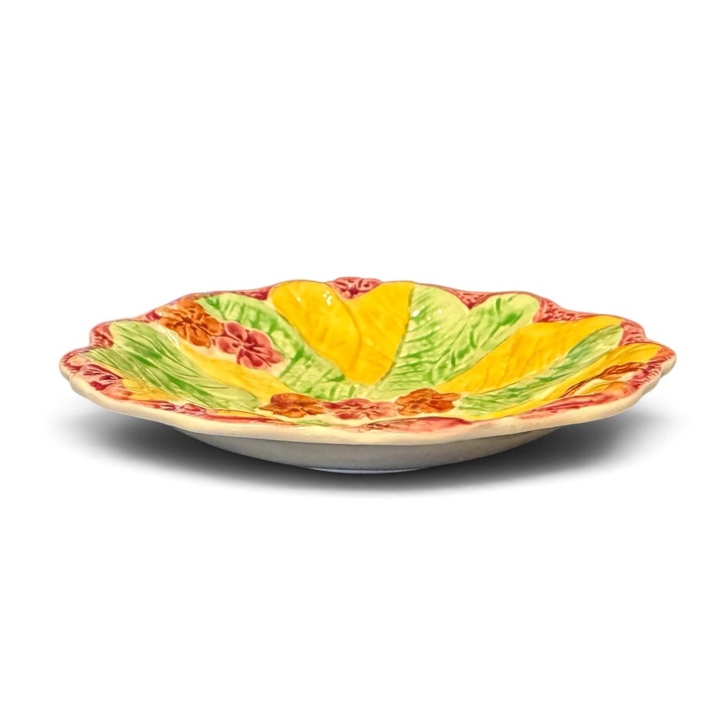 Avon Ware – Handpainted Majolica Pin / Trinket Dish